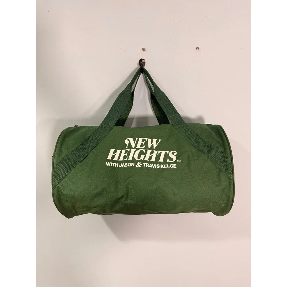 New Heights Jason Travis Kelce Podcast Green Duffel Gym Bag Travel 8805 Recycled